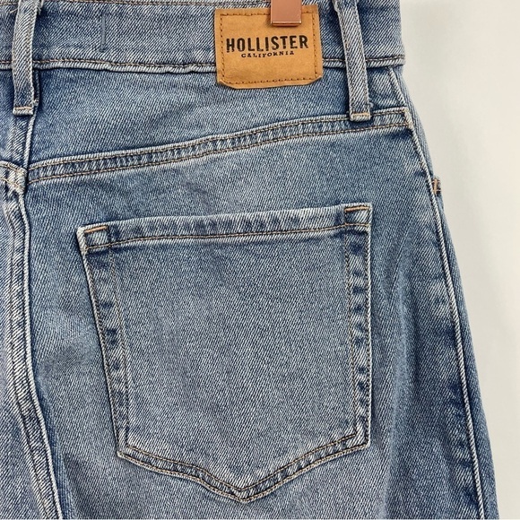 Hollister Ultra High-Rise Dad Jean Medium Wash Vintage Stretch‎ 9L - Picture 10 of 14